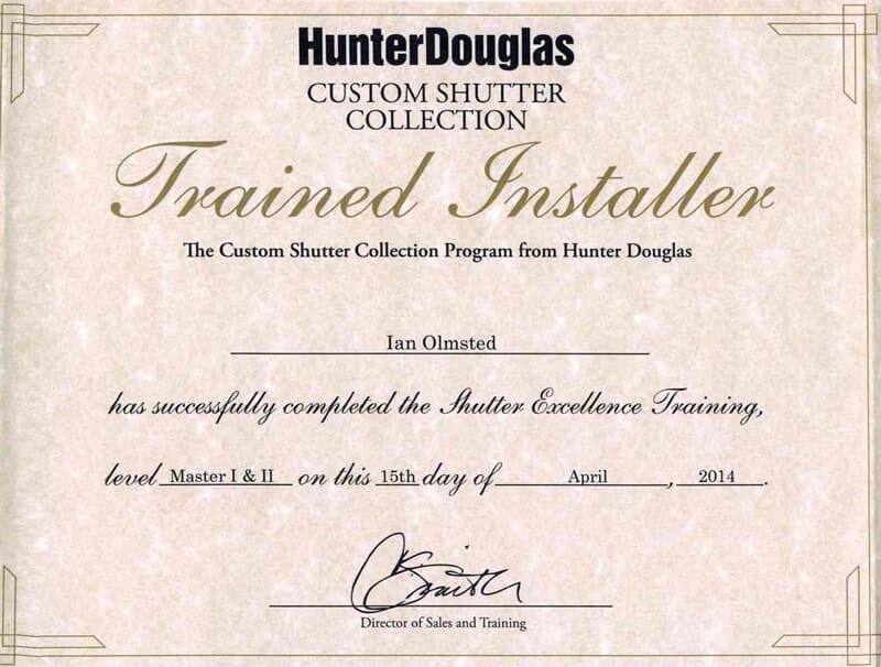 hunter douglas certified installer hunter douglas certified installer